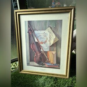 ‘I Love You Truly’ By Robert Conley Art Print with Gold Frame Vintage